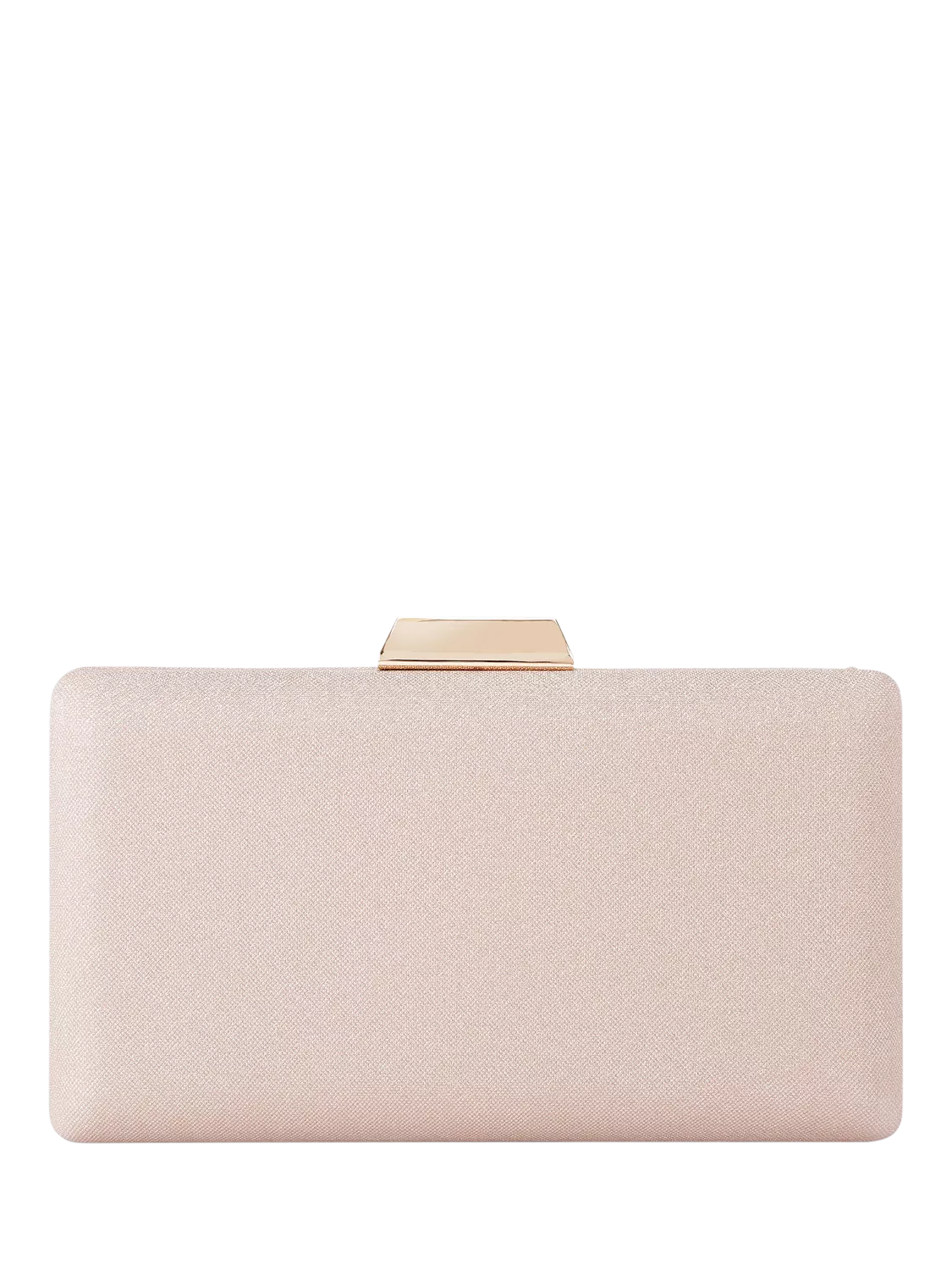 KG Kurt Geiger gold clutch bag, UK version