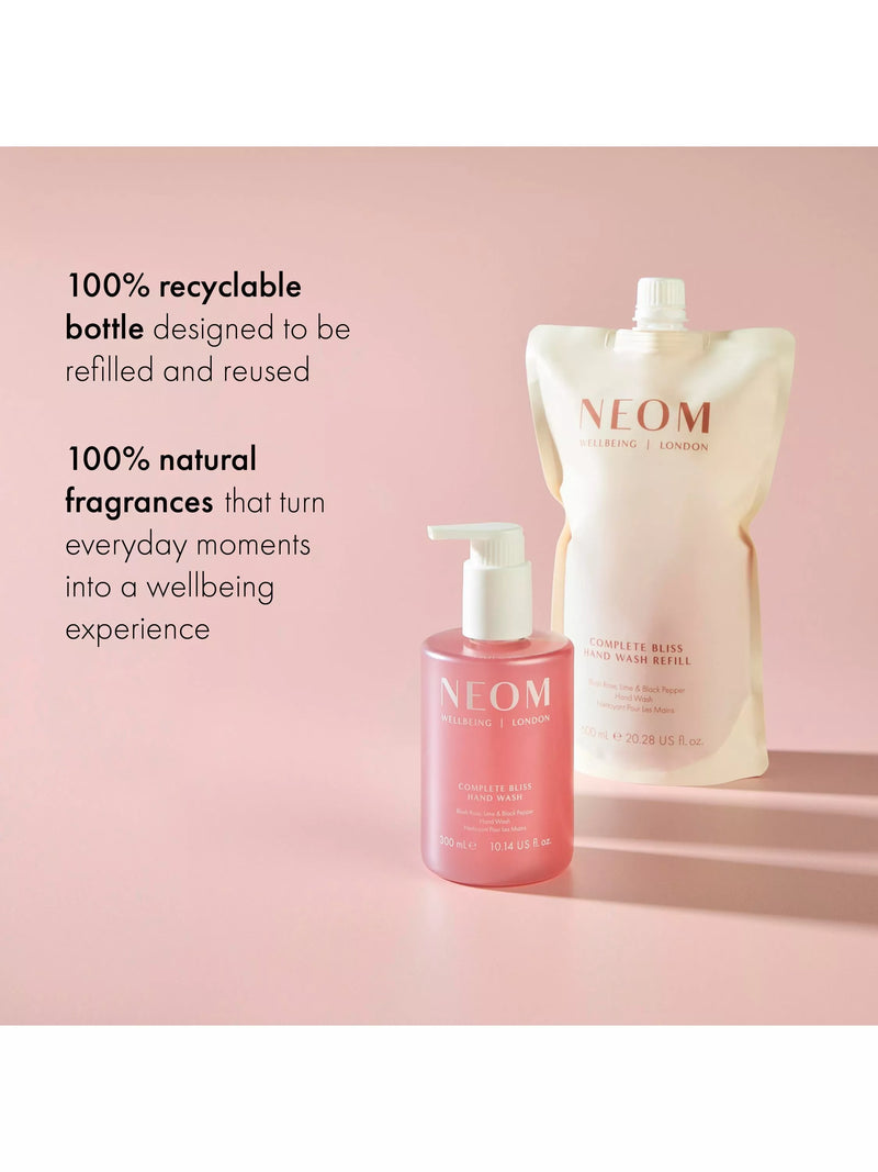 NEOM Wellbeing London Complete Bliss hand wash refill 600ml - British product