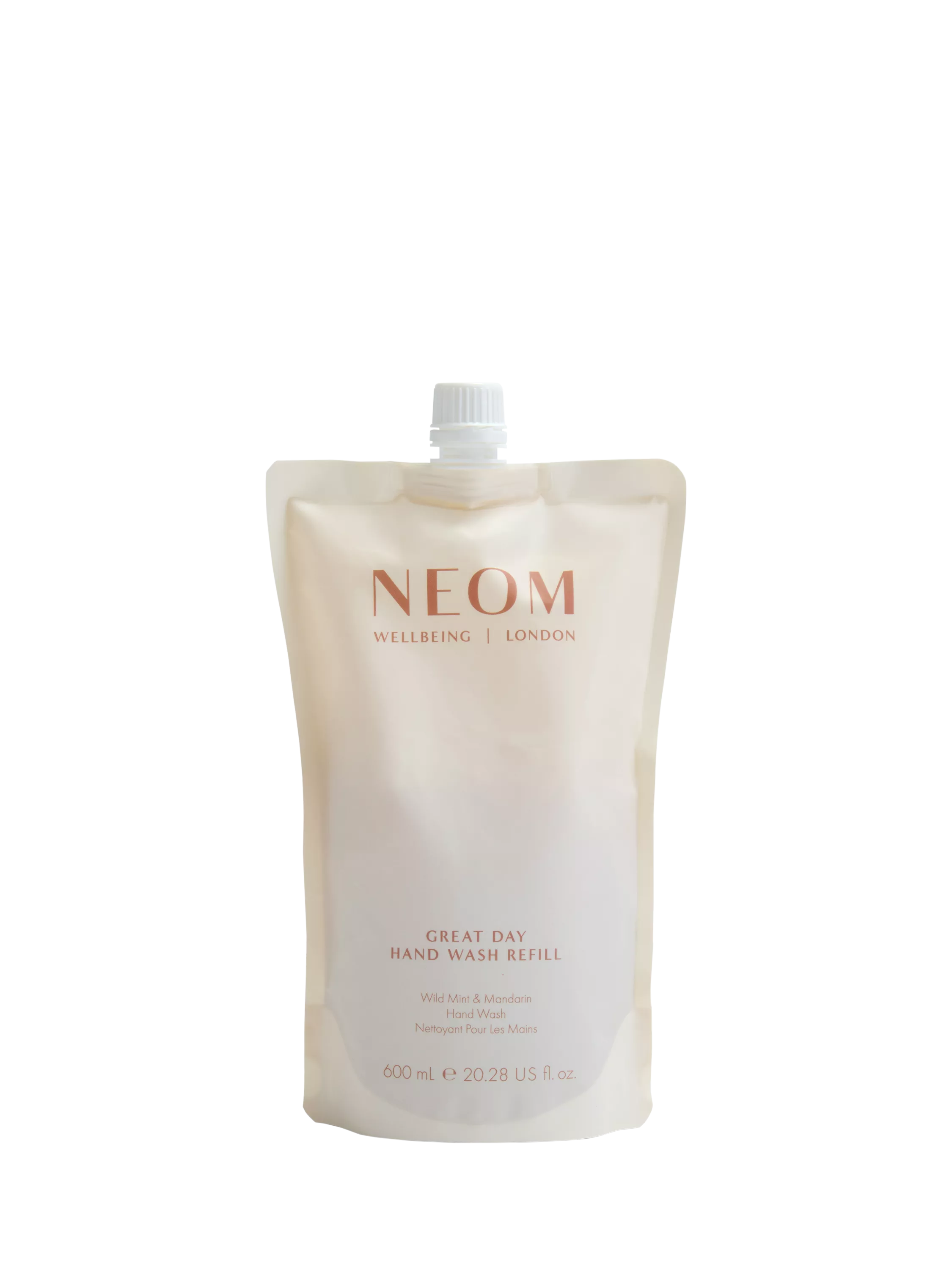 NEOM Wellbeing London Great Day hand wash refill 600ml, UK version