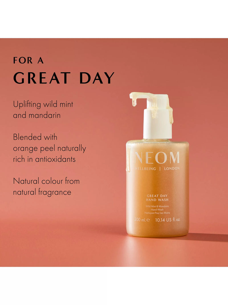 NEOM Wellbeing London Great Day hand wash refill 600ml, UK version