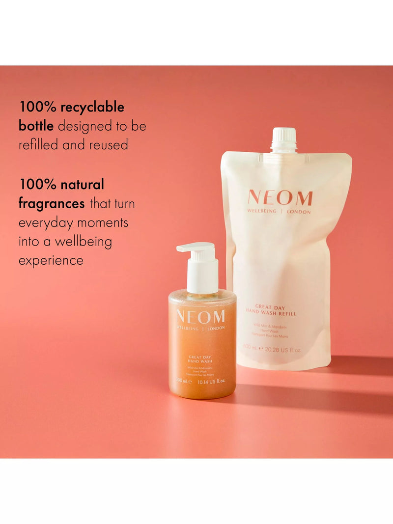 NEOM Wellbeing London Great Day hand wash refill 600ml, UK version