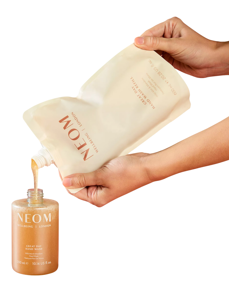 NEOM Wellbeing London Great Day hand wash refill 600ml, UK version