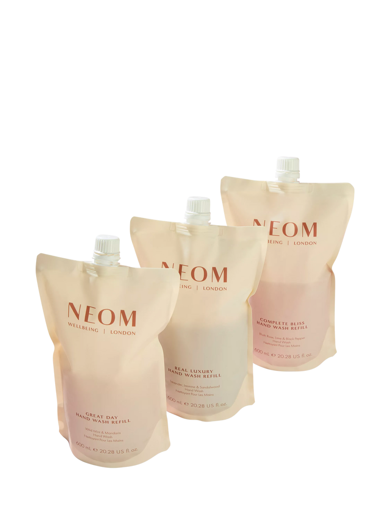 NEOM Wellbeing London Great Day hand wash refill 600ml, UK version