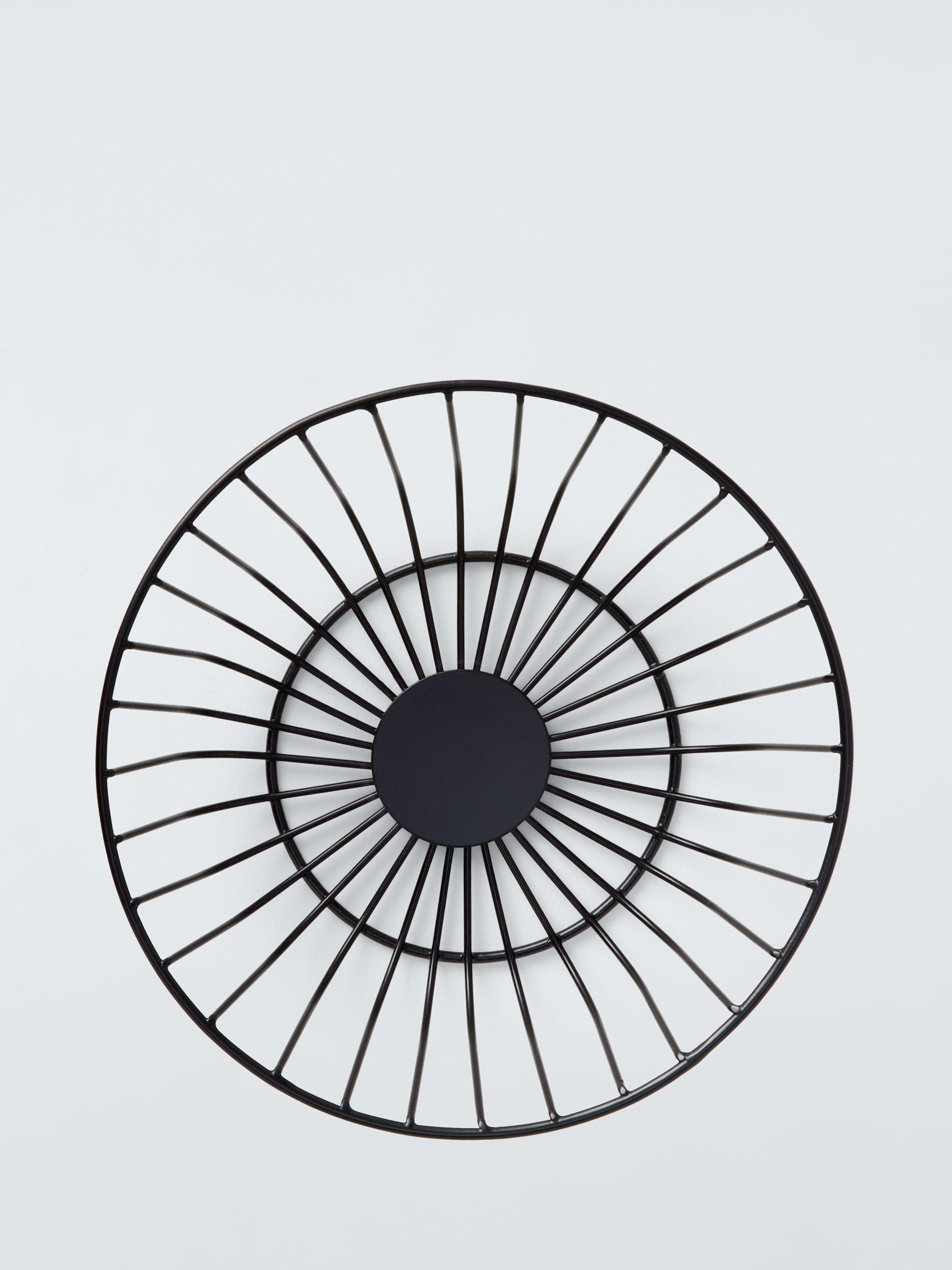 John Lewis round wire basket black 25.5cm - British product
