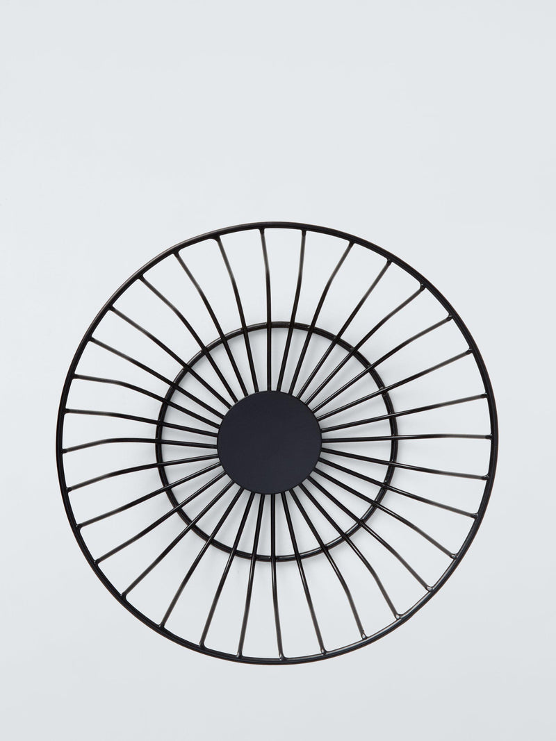 John Lewis round wire basket black 25.5cm - British product