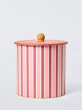John Lewis x Sanderson Pinetum stripe biscuit barrel 5L pink, UK version