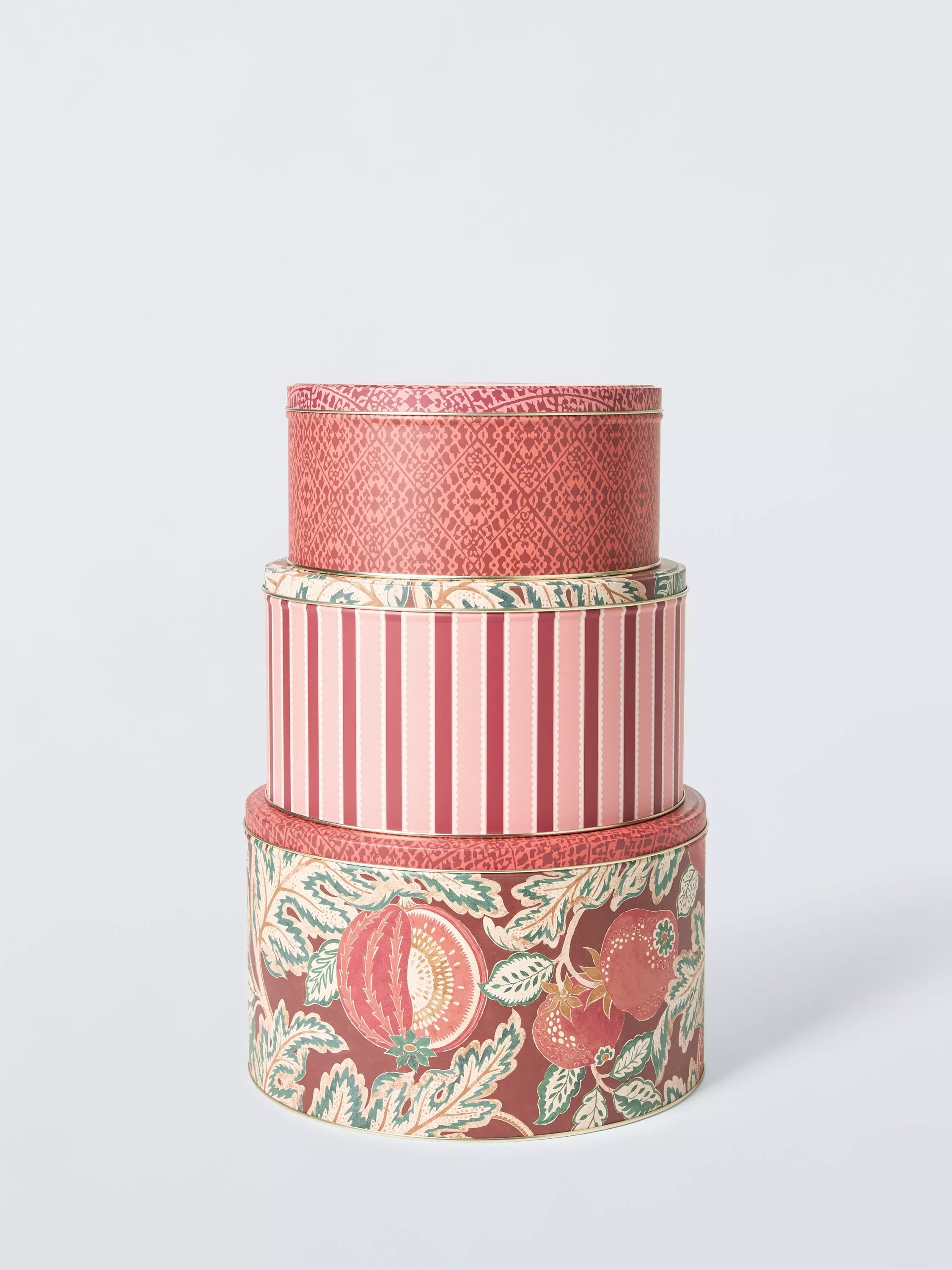 John Lewis x Sanderson round cake tins set of 3, UK version