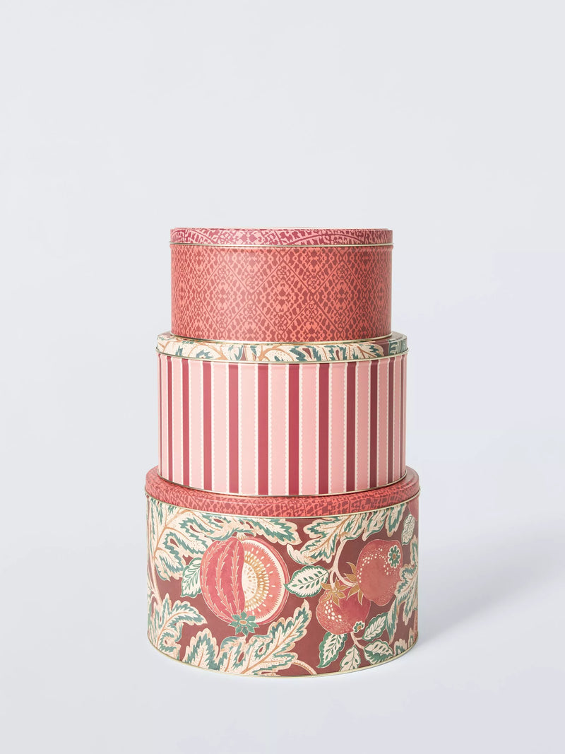 John Lewis x Sanderson round cake tins set of 3, UK version