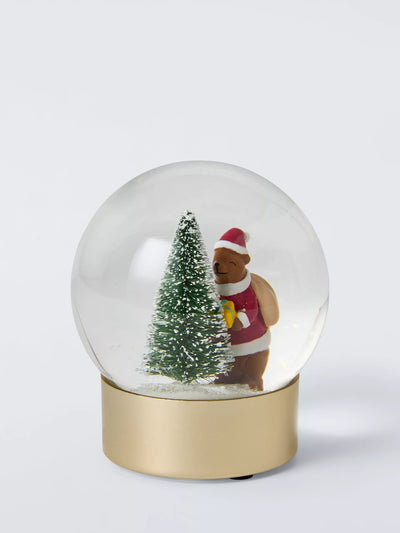 John Lewis John Lewis x Sara Miller London Santa Bear Snowglobe Christmas Decoration- Buy online at McGrocer