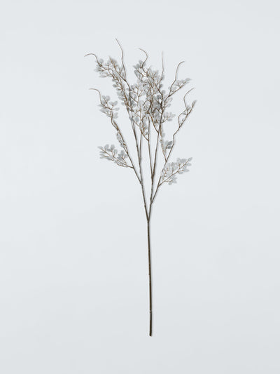 Silver Metallic Leaf Spray for Wreaths and Home Decor