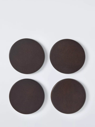 John Lewis John Lewis Round Coasters Set of 4 Cocoa Mango Wood FSC-Certified- Buy online at McGrocer