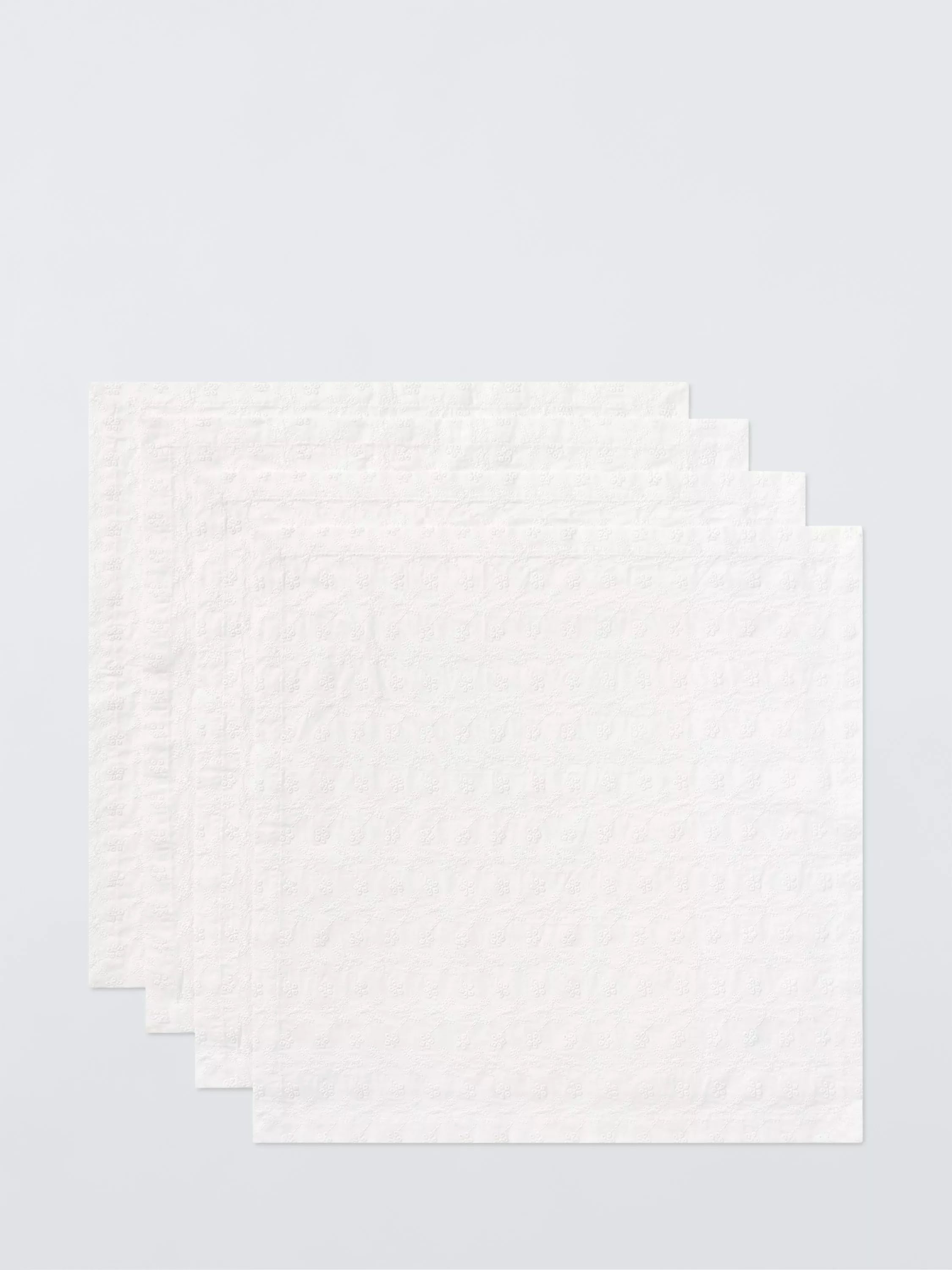 John Lewis bow embroidered cotton napkins set of 4, UK version