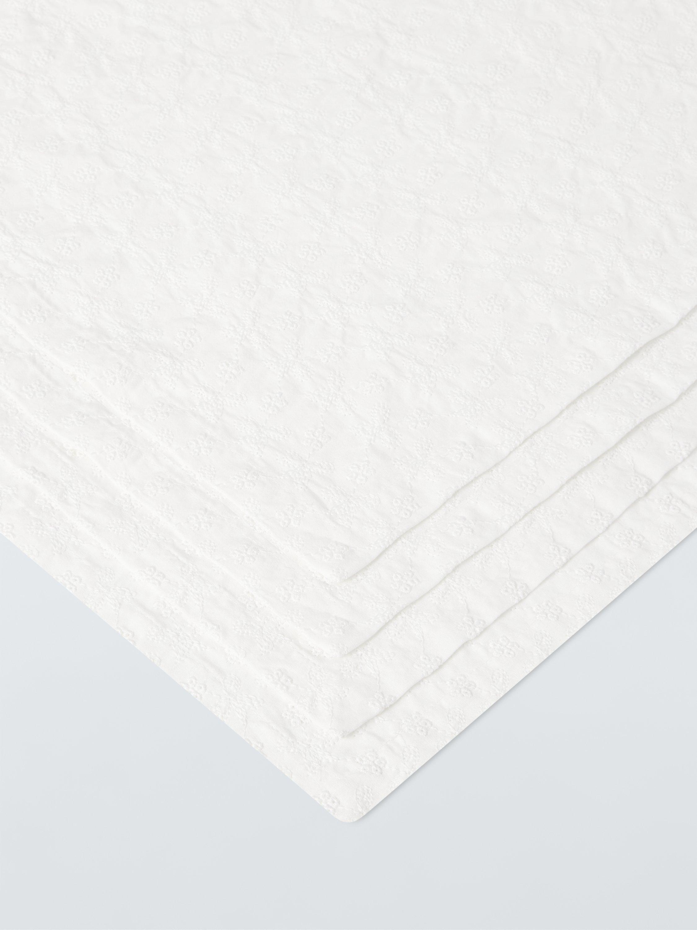 John Lewis bow embroidered cotton napkins set of 4, UK version