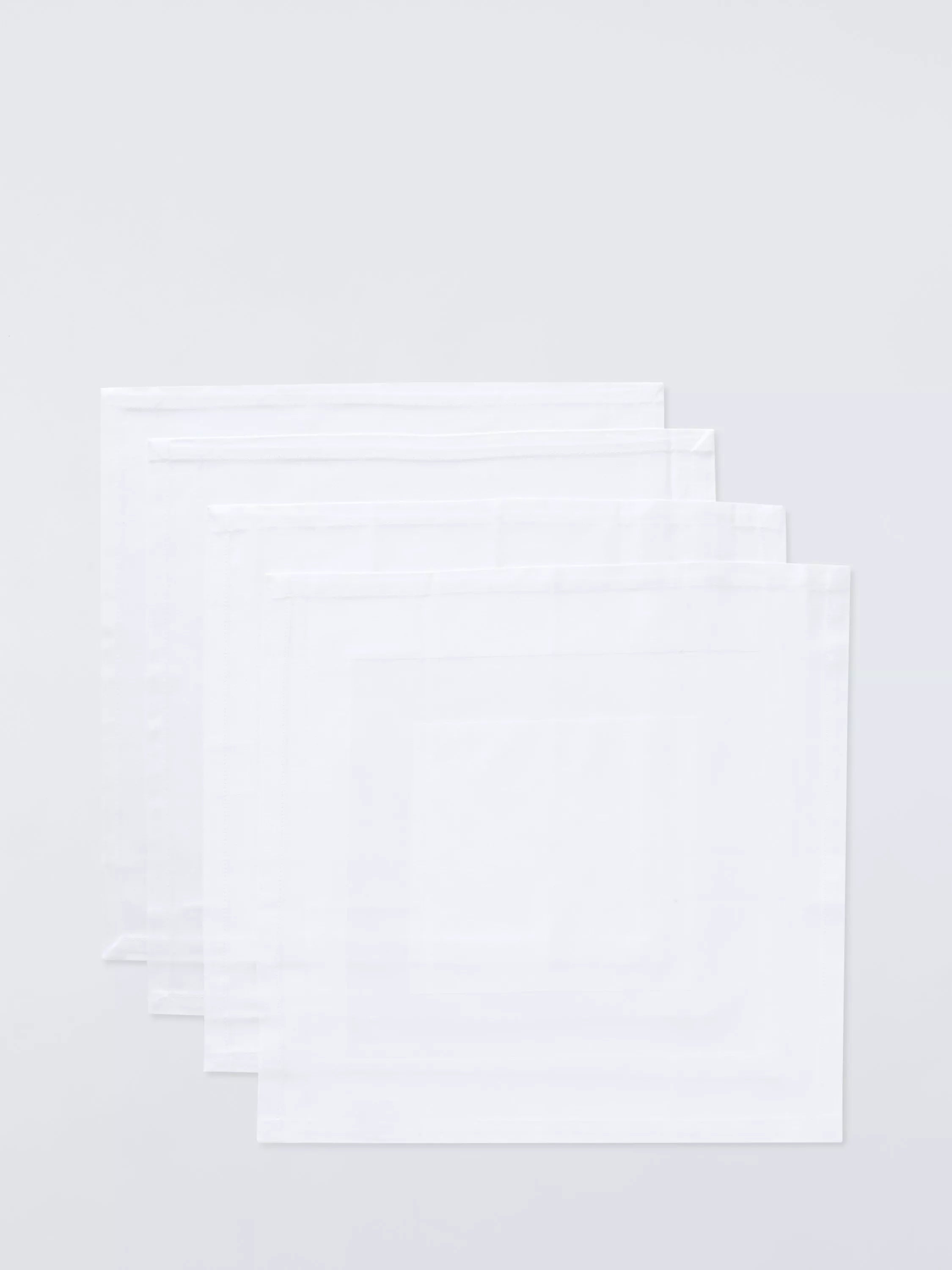 John Lewis cotton napkins set of 4 white 45x45, imported from the UK