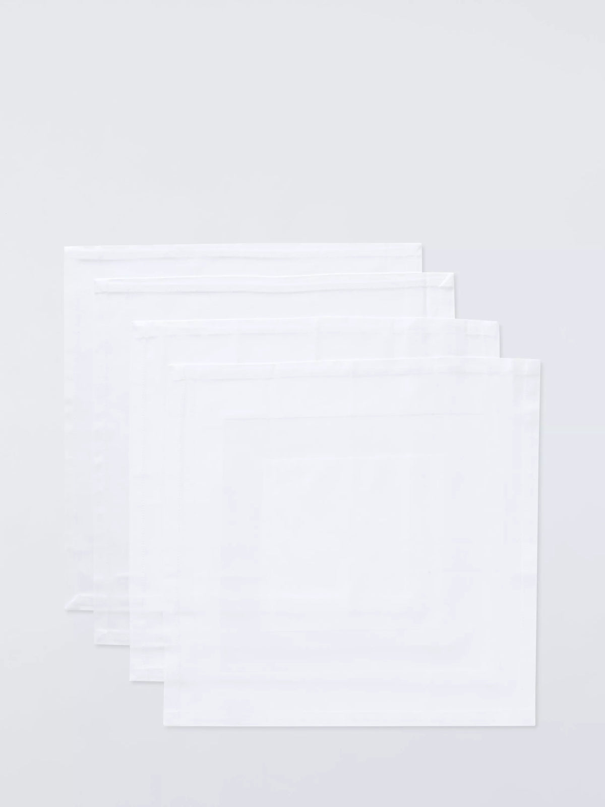 John Lewis cotton napkins set of 4 white 45x45, imported from the UK