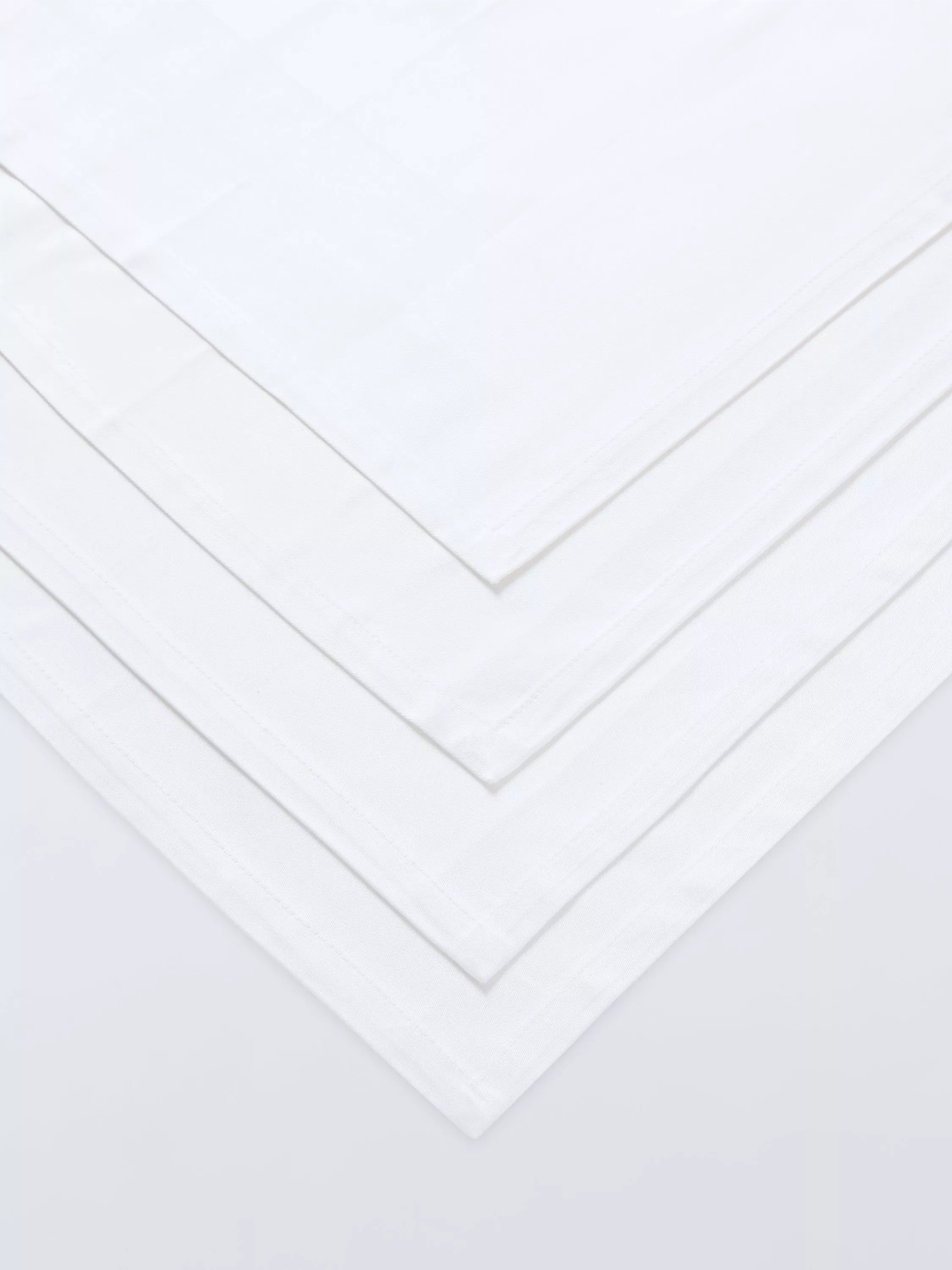 John Lewis cotton napkins set of 4 white 45x45, imported from the UK