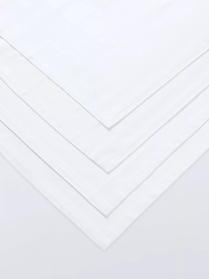 John Lewis cotton napkins set of 4 white 45x45, imported from the UK