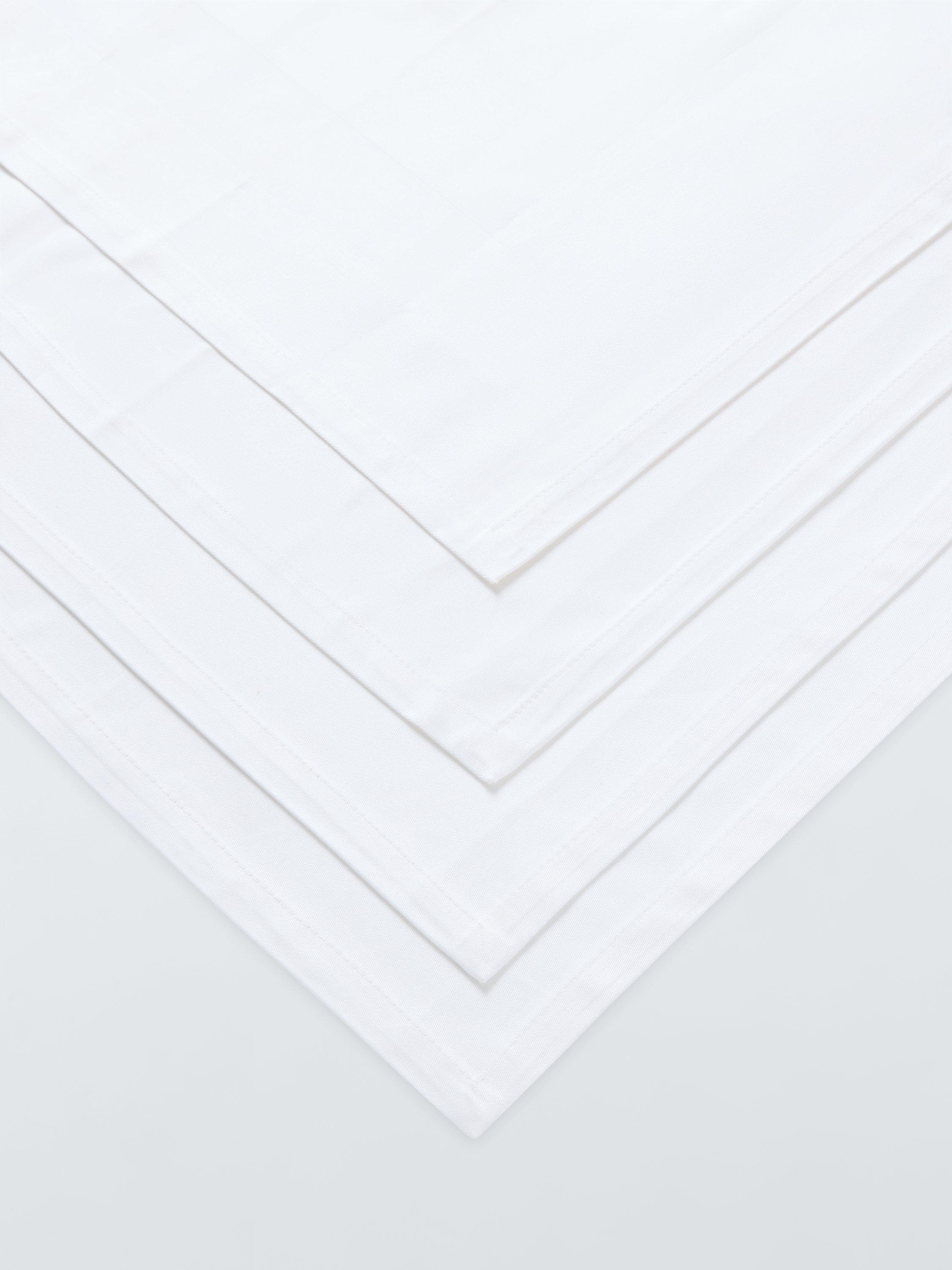 John Lewis cotton napkins set of 4 white 45x45, imported from the UK