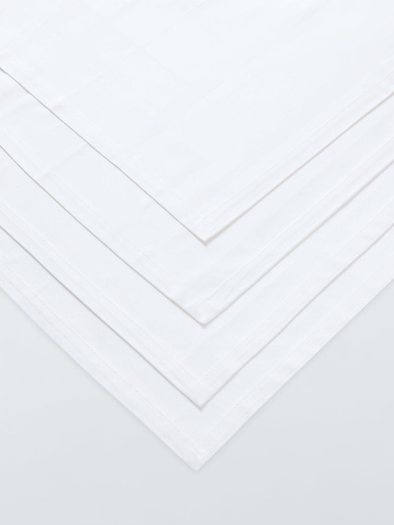 John Lewis cotton napkins set of 4 white 45x45, imported from the UK