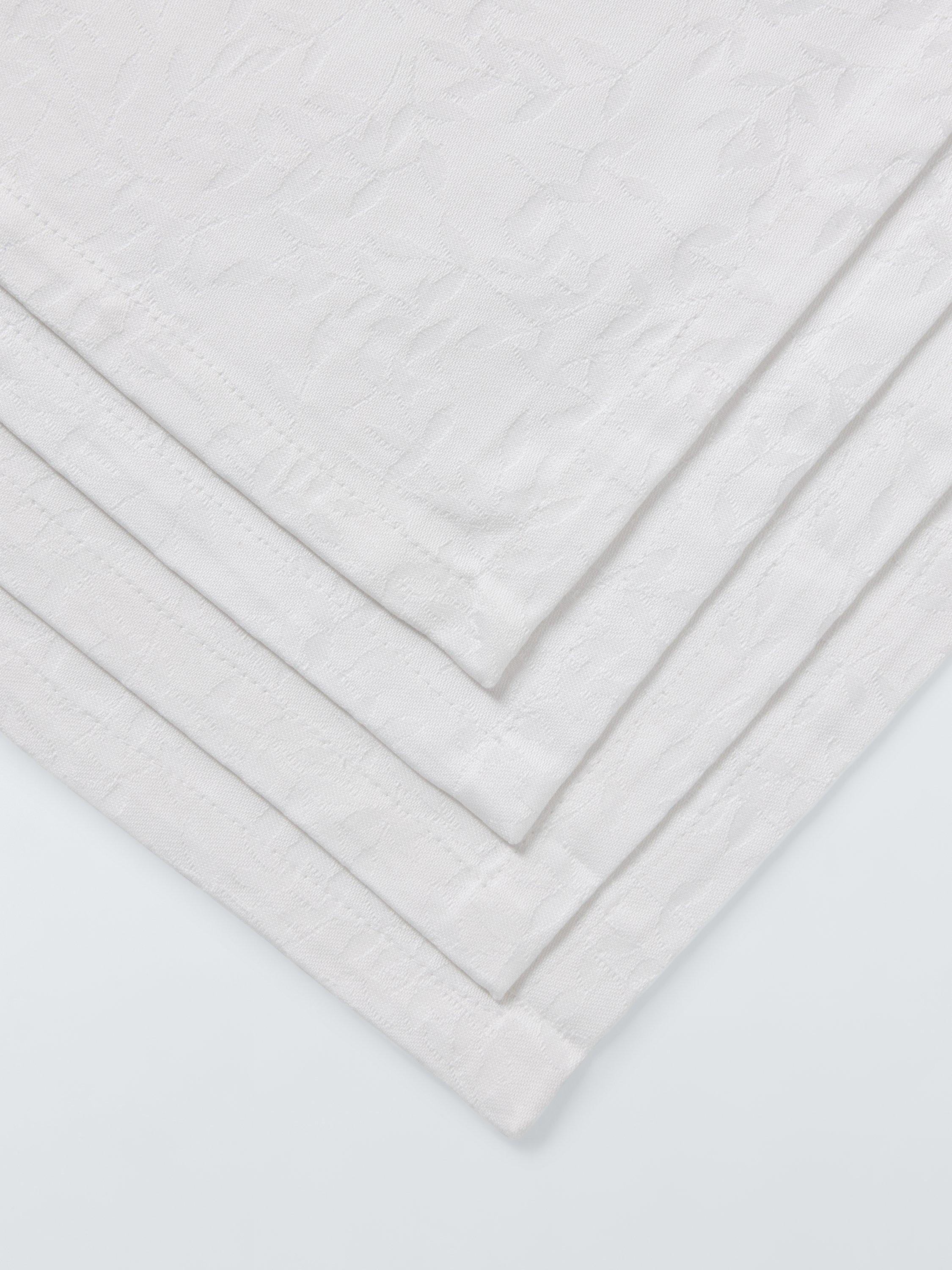 John Lewis cotton napkins foliage jacquard set of 4 45x45 (British brand)
