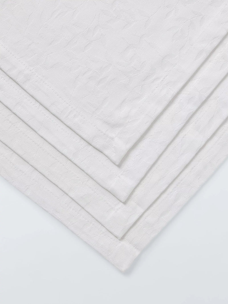 John Lewis cotton napkins foliage jacquard set of 4 45x45 (British brand)