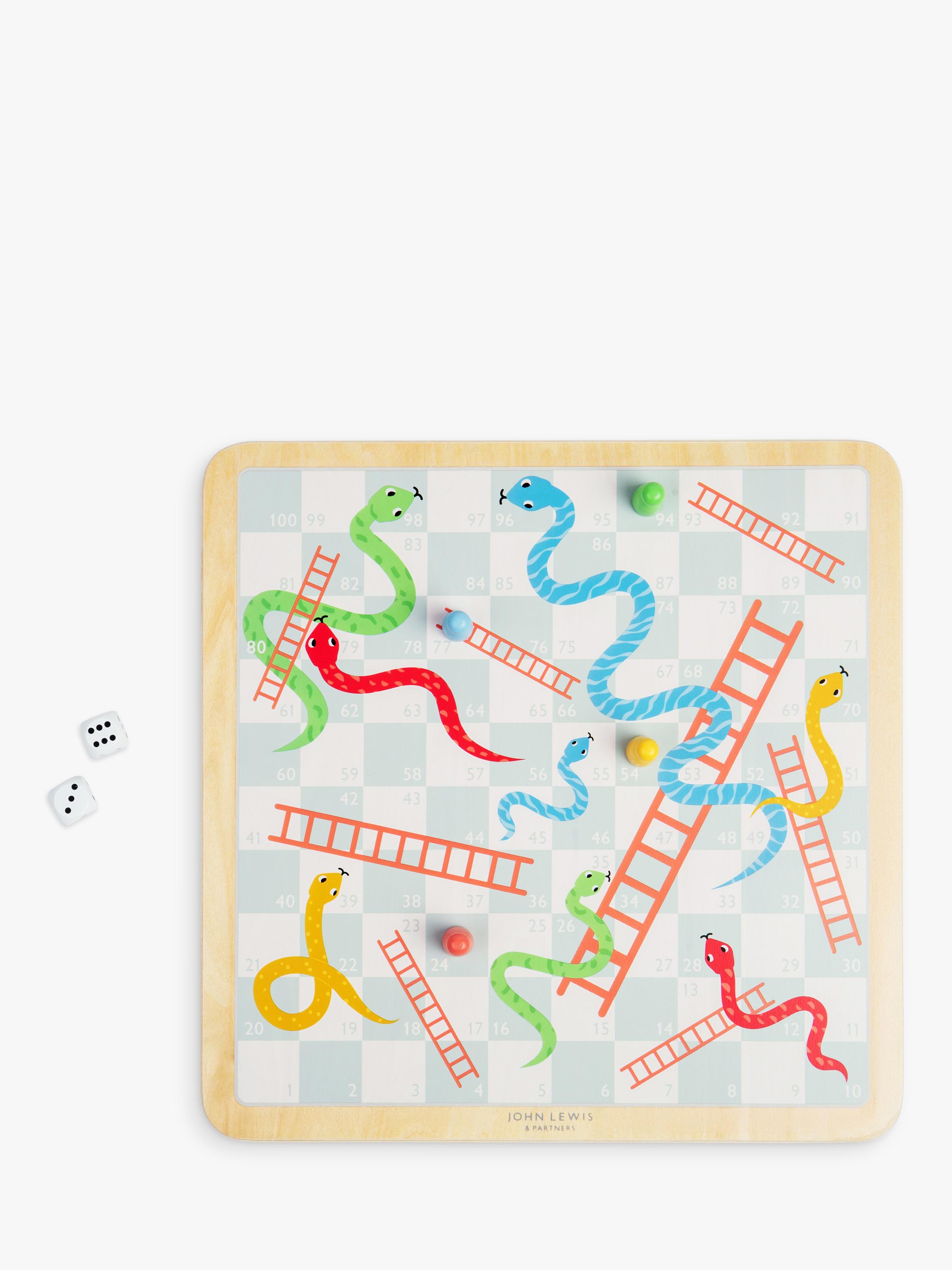 John Lewis wooden 2-in-1 Snakes & Ladders and Ludo board game, imported from the UK