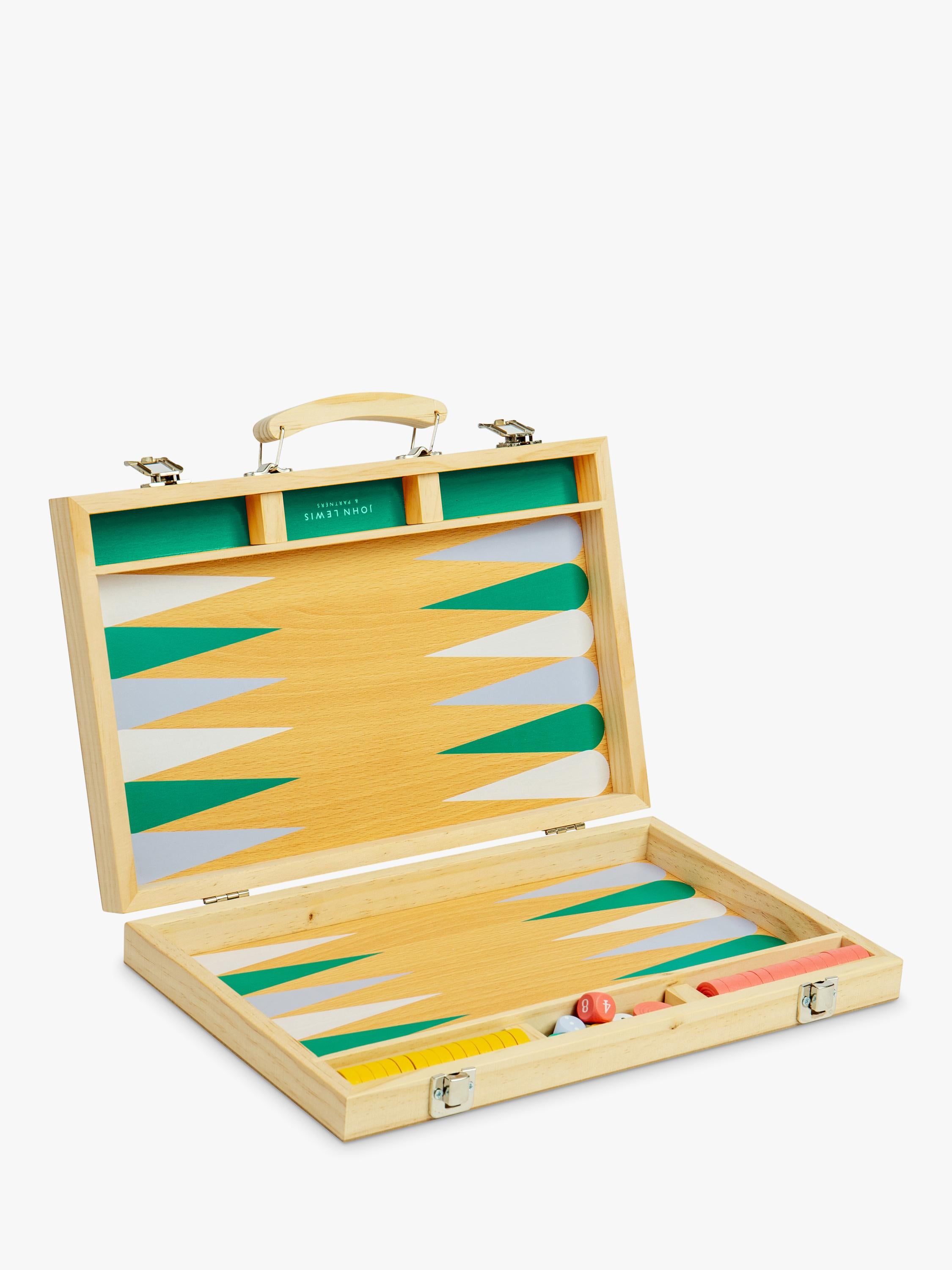 John Lewis Kids Wooden Backgammon Case - British product