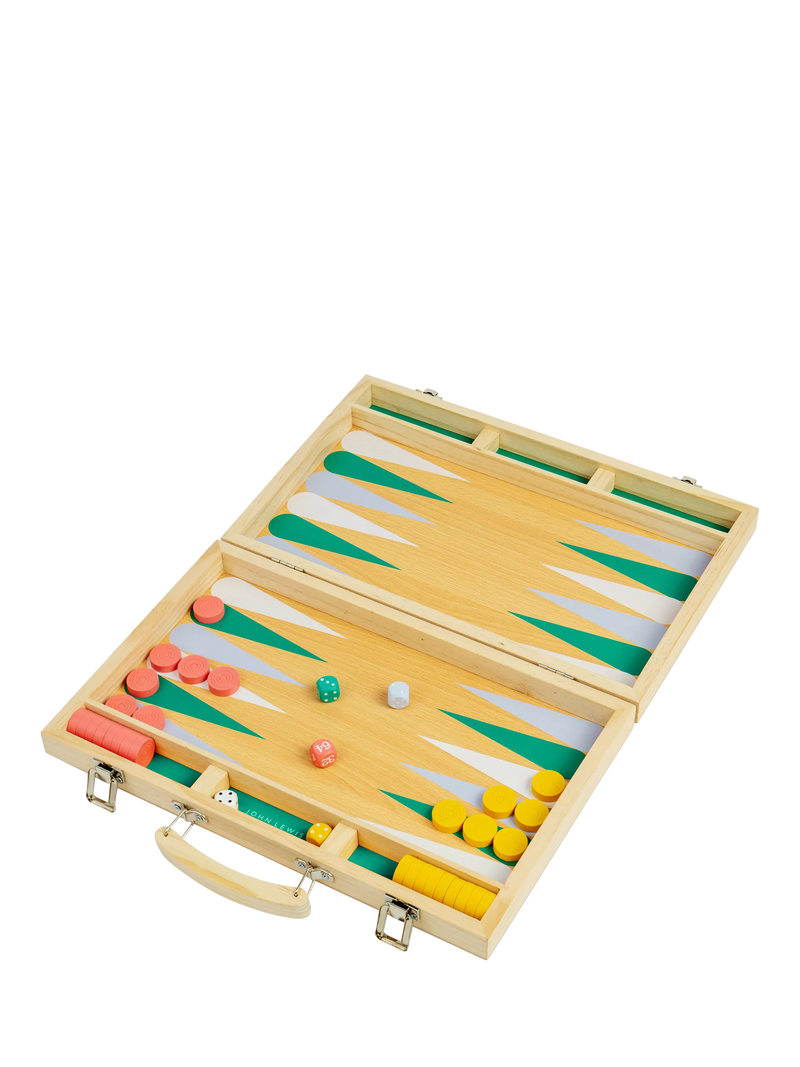John Lewis Kids Wooden Backgammon Case - British product