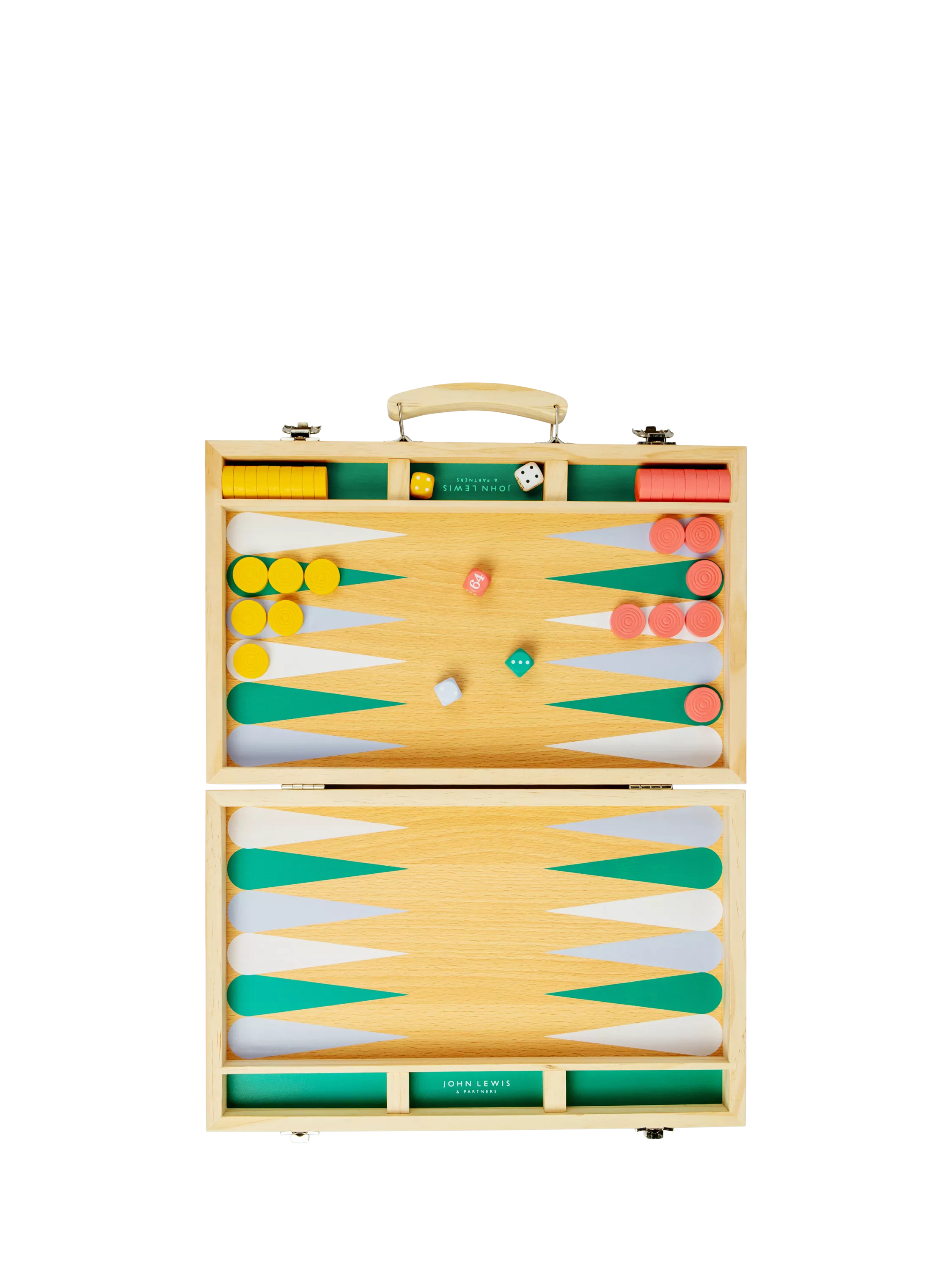 John Lewis Kids Wooden Backgammon Case - British product