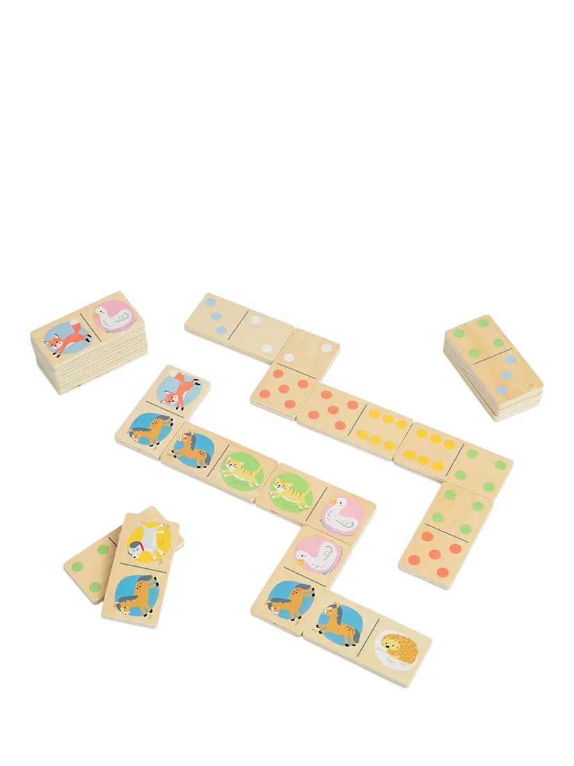 John Lewis farm animal wooden dominoes set (British brand)