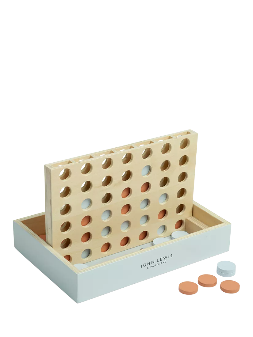 John Lewis wooden Four in a Row game, FSC certified, UK version
