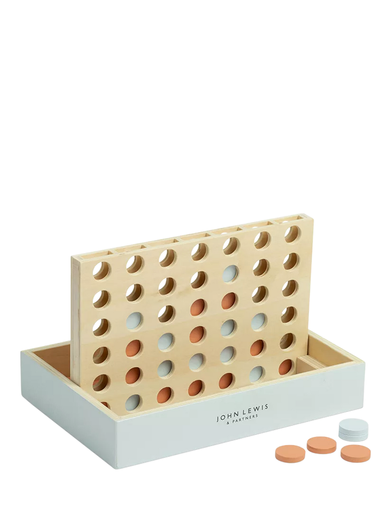 John Lewis wooden Four in a Row game, FSC certified, UK version