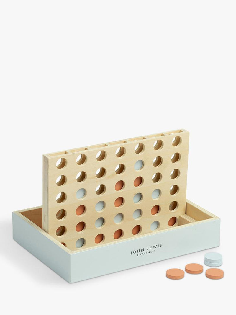 John Lewis wooden Four in a Row game, FSC certified, UK version
