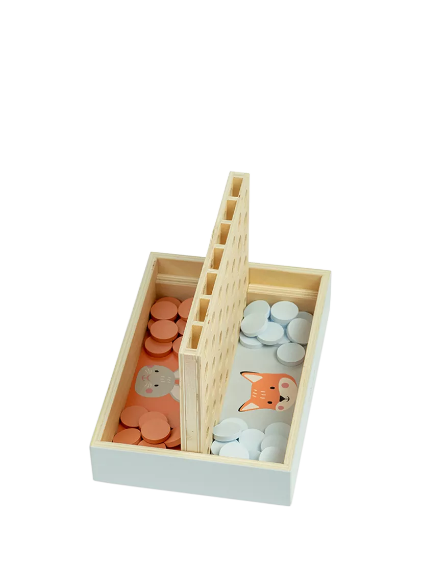 John Lewis wooden Four in a Row game, FSC certified, UK version