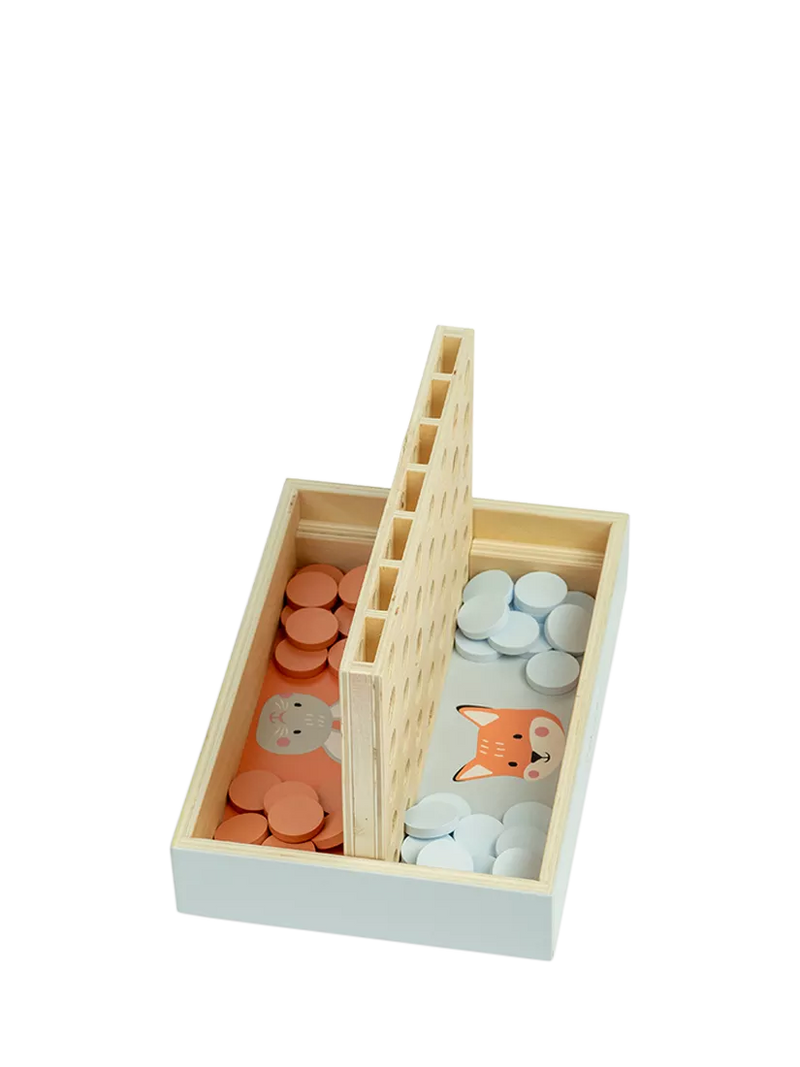 John Lewis wooden Four in a Row game, FSC certified, UK version
