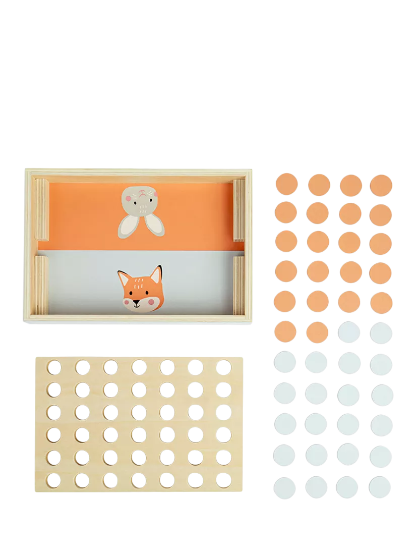 John Lewis wooden Four in a Row game, FSC certified, UK version