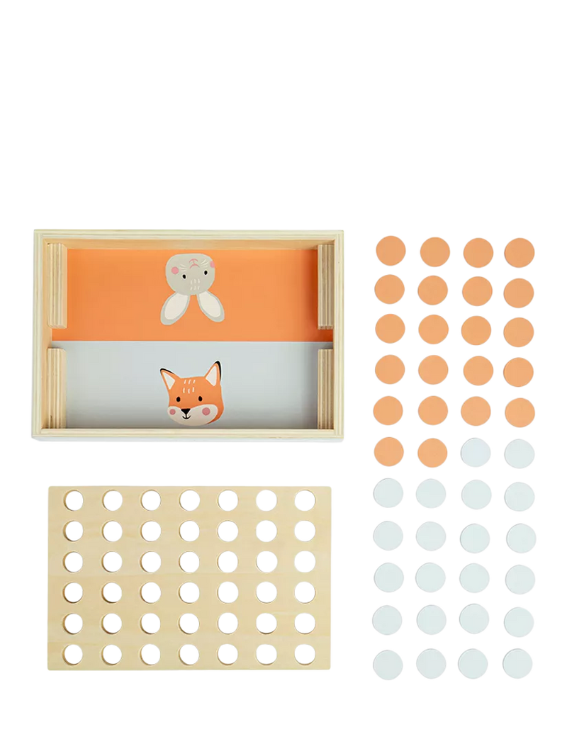 John Lewis wooden Four in a Row game, FSC certified, UK version