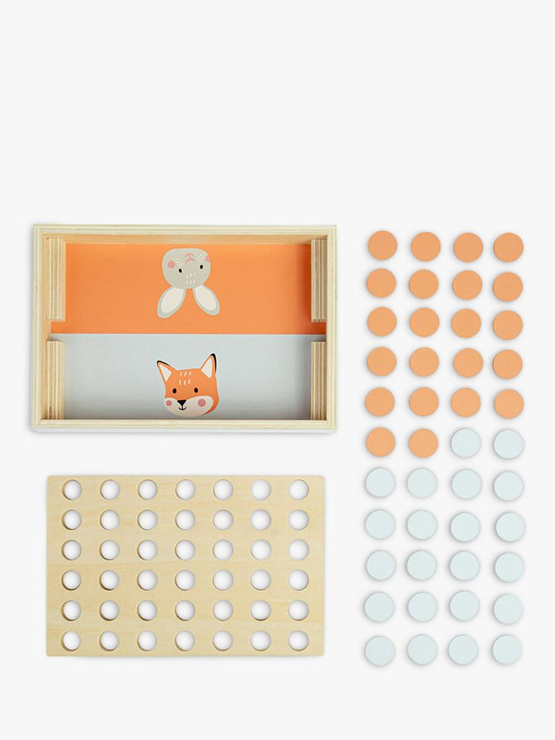 John Lewis wooden Four in a Row game, FSC certified, UK version