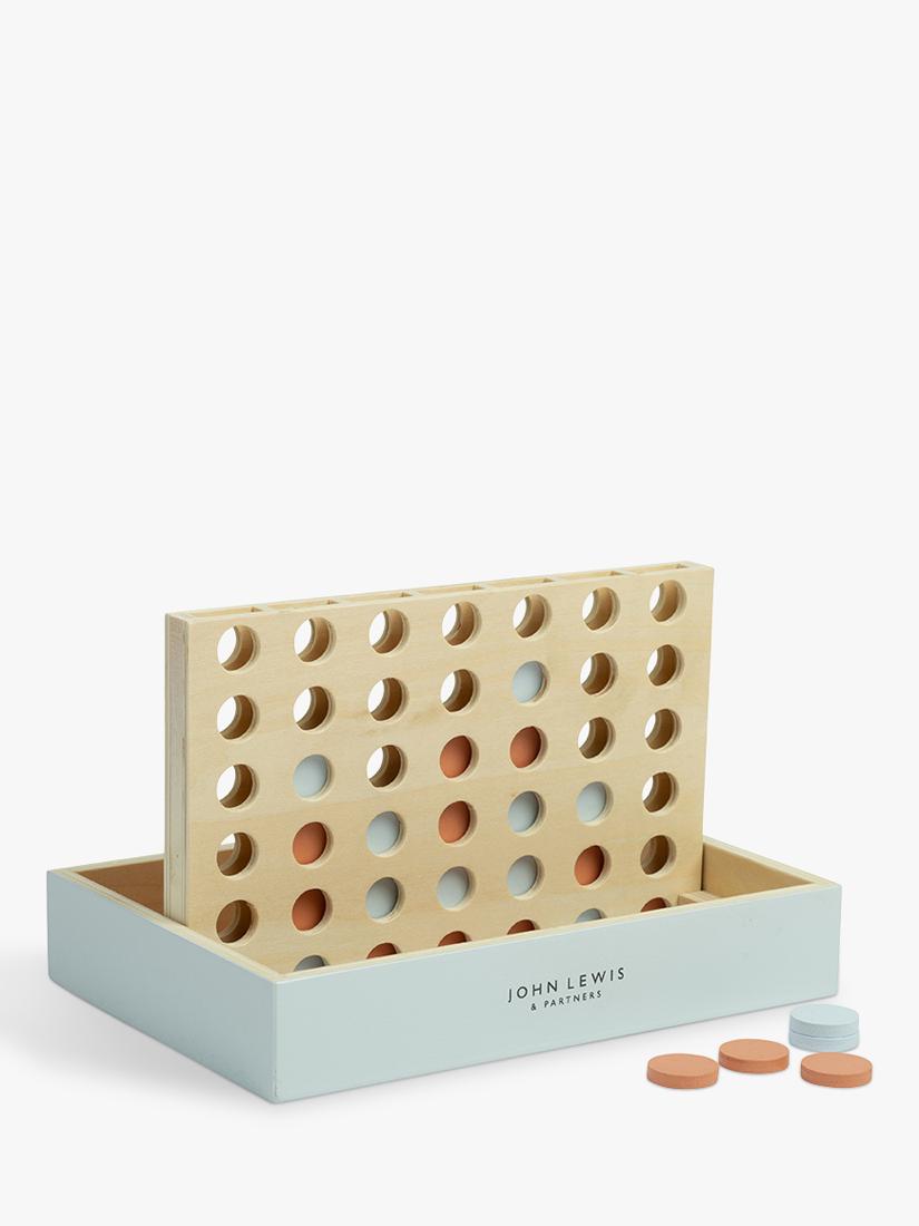 John Lewis wooden Four in a Row game, FSC certified, UK version