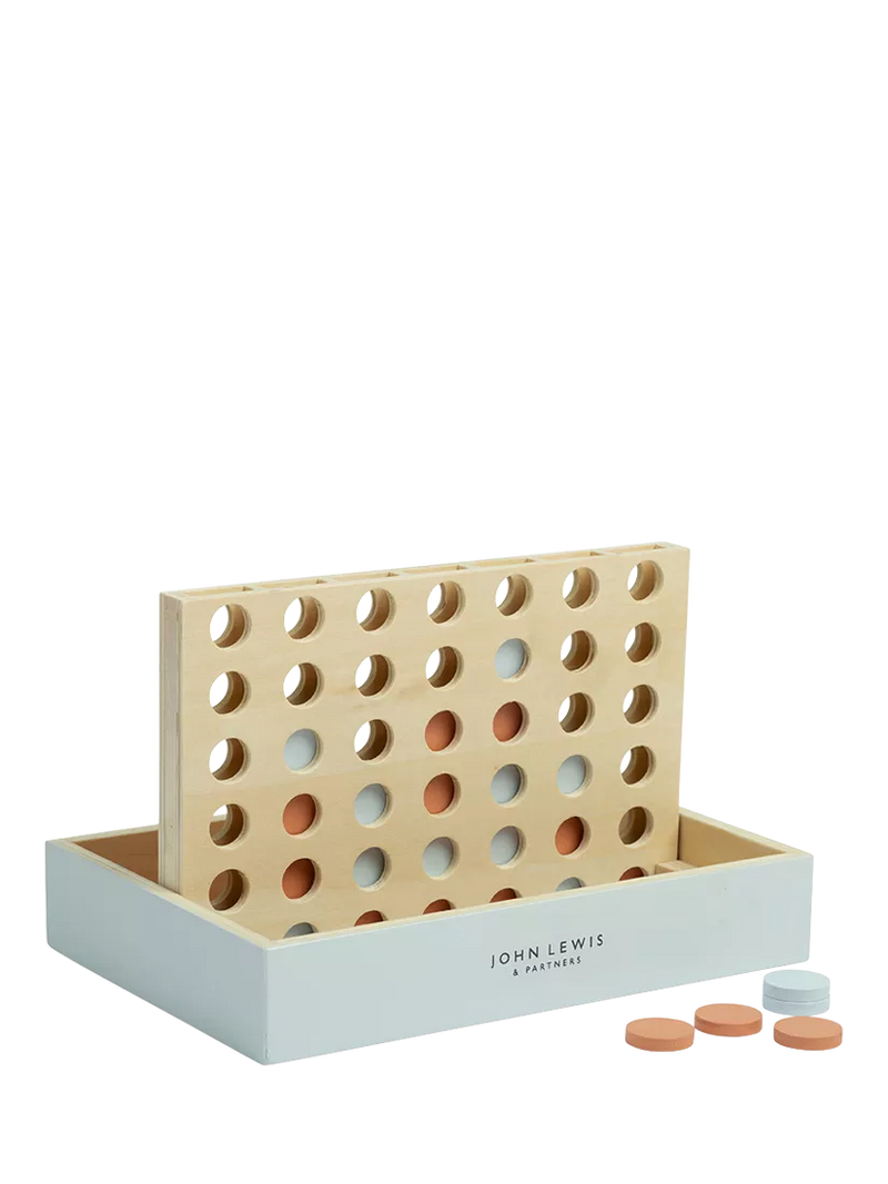 John Lewis wooden Four in a Row game, FSC certified, UK version