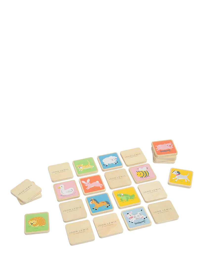 John Lewis kids wooden memory match game, UK version