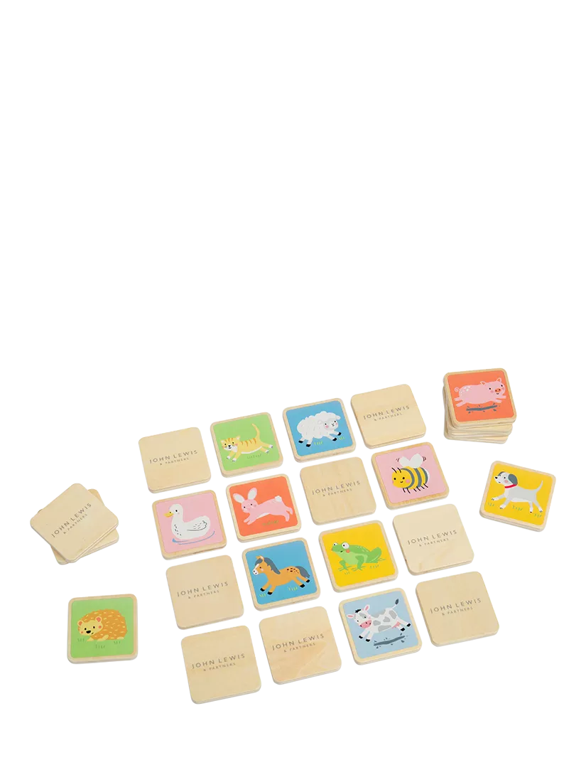 John Lewis kids wooden memory match game, UK version