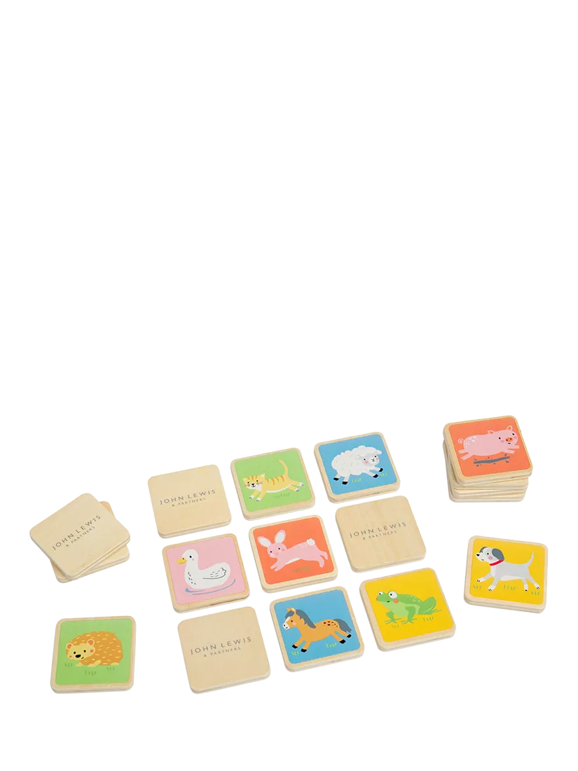 John Lewis kids wooden memory match game, UK version