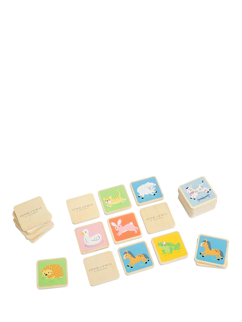 John Lewis kids wooden memory match game, UK version
