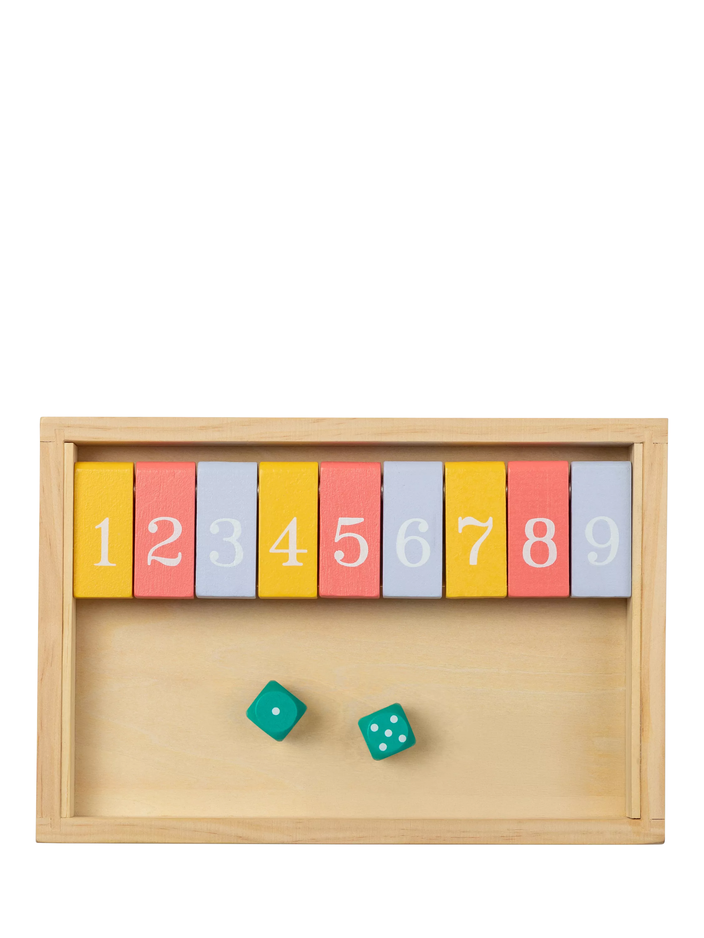 John Lewis wooden Shut the Box game - British product