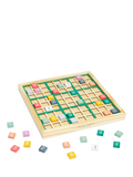 John Lewis kids' wooden Sudoku puzzle game with colorful blocks, imported from the UK