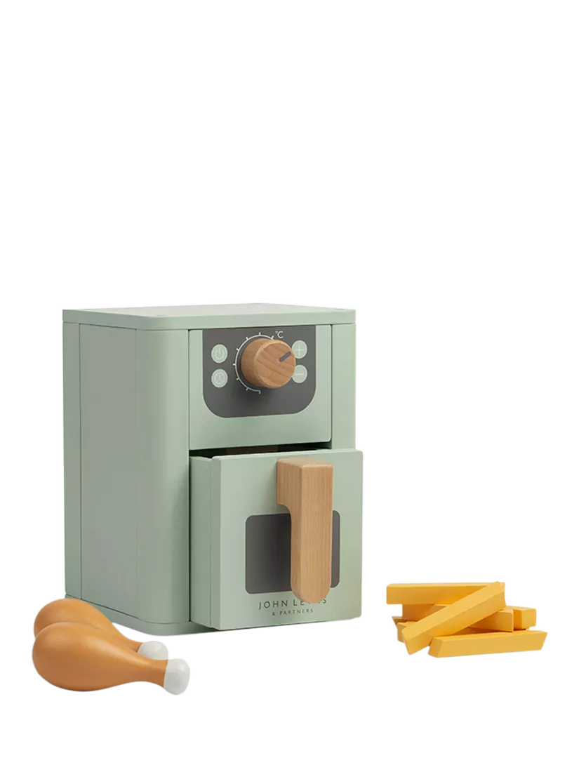 John Lewis wooden air fryer toy sage green, UK version