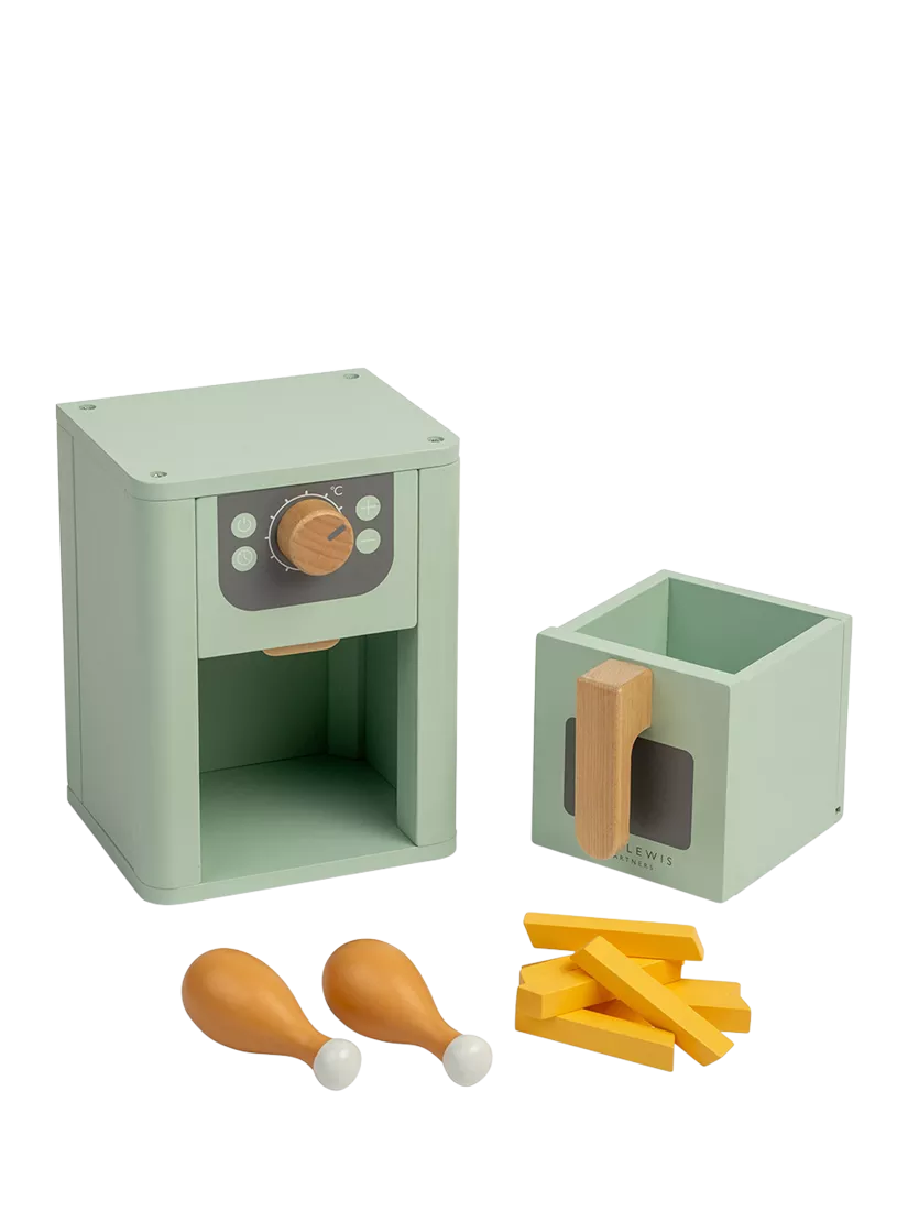 John Lewis wooden air fryer toy sage green, UK version