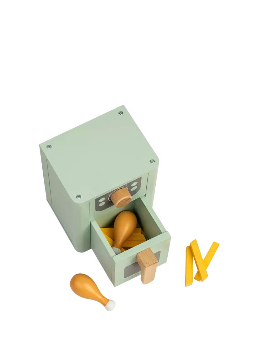 John Lewis wooden air fryer toy sage green, UK version