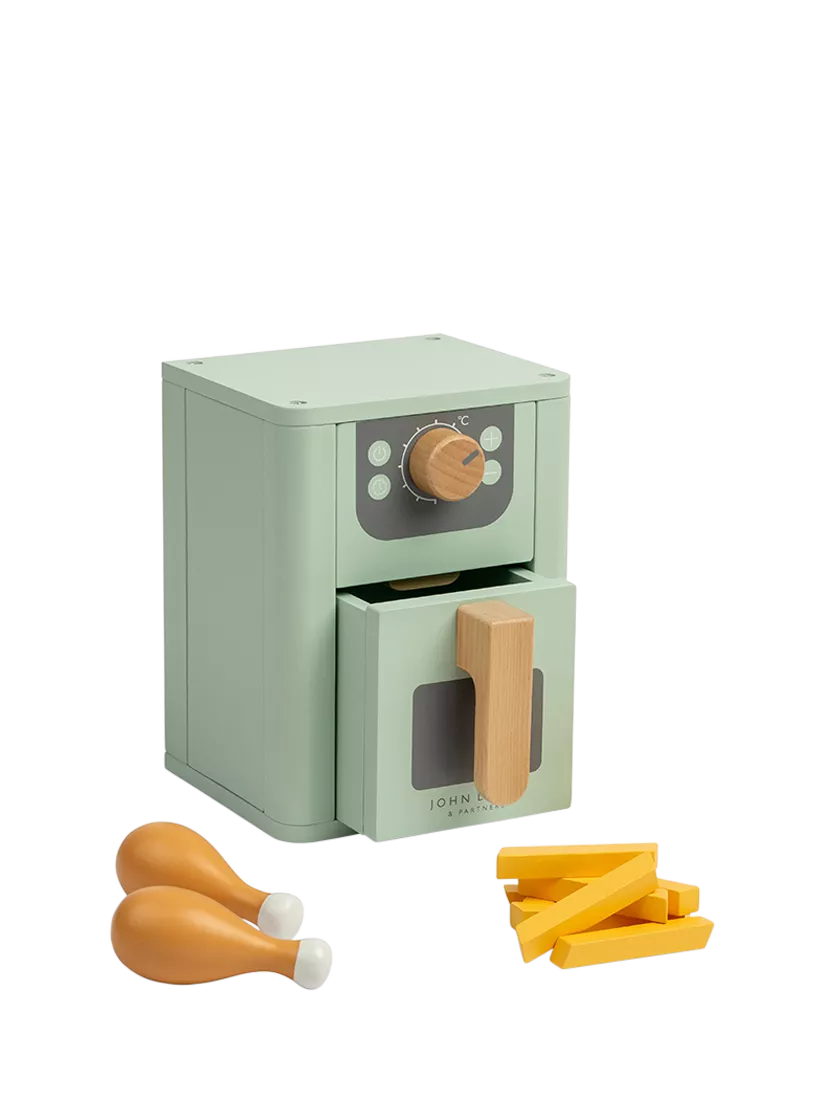 John Lewis wooden air fryer toy sage green, UK version